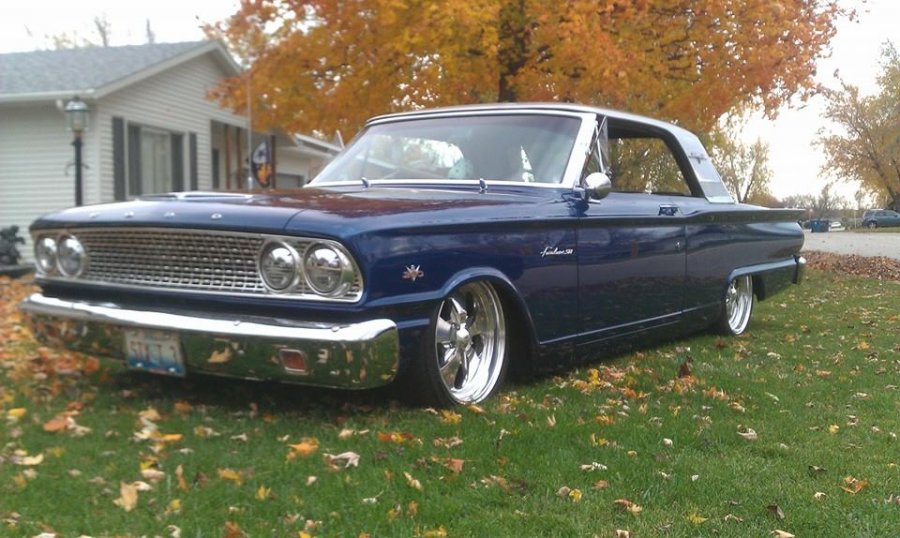 Brian Rodgers\' 63 Ford Fairlane Front ShockWaves Rear AirOverLeaf