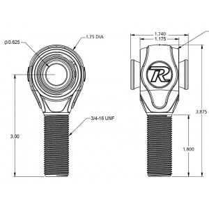 R-Joint Rod End with 3/4