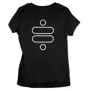Ridetech Womens V-neck Black/Silver T-shirt