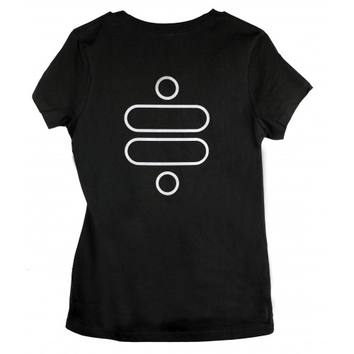 Ridetech Womens V-neck Black/Silver T-shirt