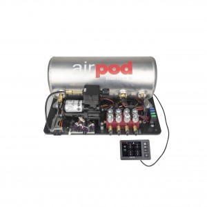 RidePro E5 Air Ride Suspension Control System | 3 Gallon Single Compressor AirPod - 1/4" Valves