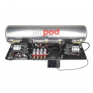 RidePro E5 Air Ride Suspension Control System | 5 Gallon Dual Compressor AirPod - 1/4" Valves